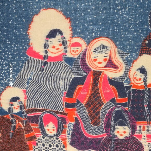 Inouitoosh Inuit Wool Silk Scarf - Picture 6 of 11